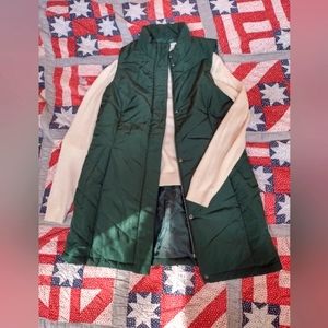 Christopher Banks longline green quilted vest